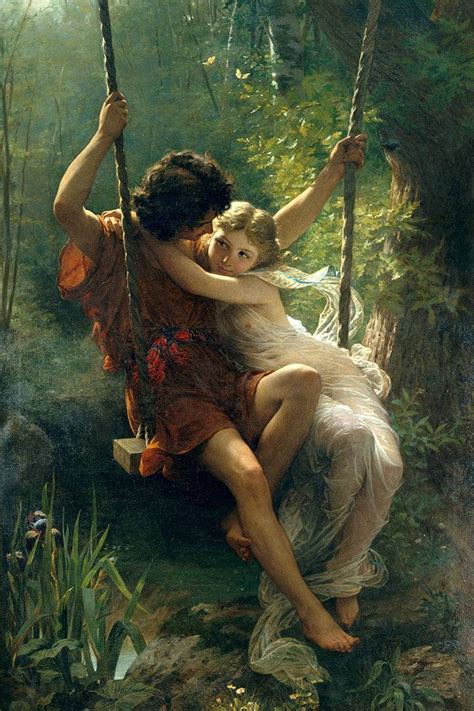 Pierre Auguste Cot - Springtime - Romanticism Academic Artreplica, Boy ...