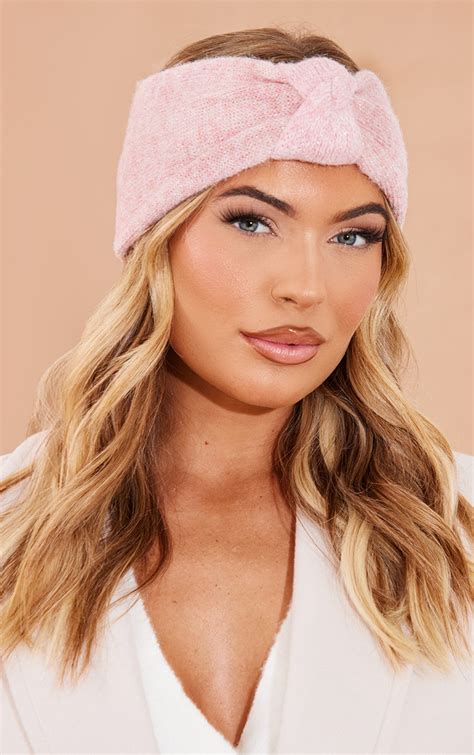 Pink Glitter Knit Headband | Accessories | PrettyLittleThing KSA
