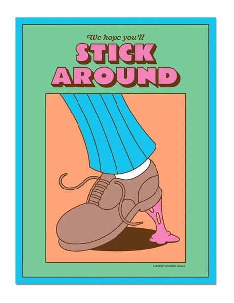 “Stick Around” art print - Fonts In Use