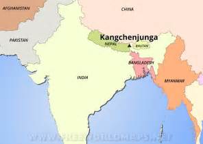 Kangchenjunga map - by Freeworldmaps.net