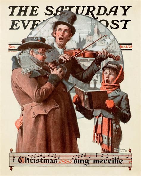 Christmas Trio, 1923 by Norman Rockwell - Paper Print - Norman Rockwell Museum Custom Prints ...