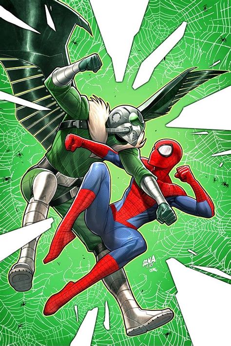 Spiderman vs. Vulture by David Nakayama | Marvel spiderman art, Vulture ...