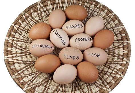 Basket Egg Investment Portfolio Concept Stock Photo - Image of financial, banknote: 36544052