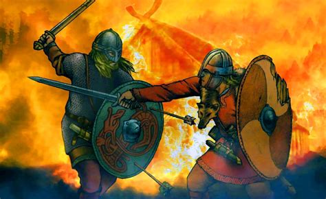 Viking and Saxon warriors | Viking art, Anglo saxon, Viking warrior
