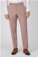 Ted Baker Dusty Pink Sharkskin Slim Fit Trousers