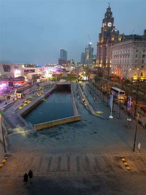 Night View of Liverpool Waterfront from the Windows of the Museum of ...