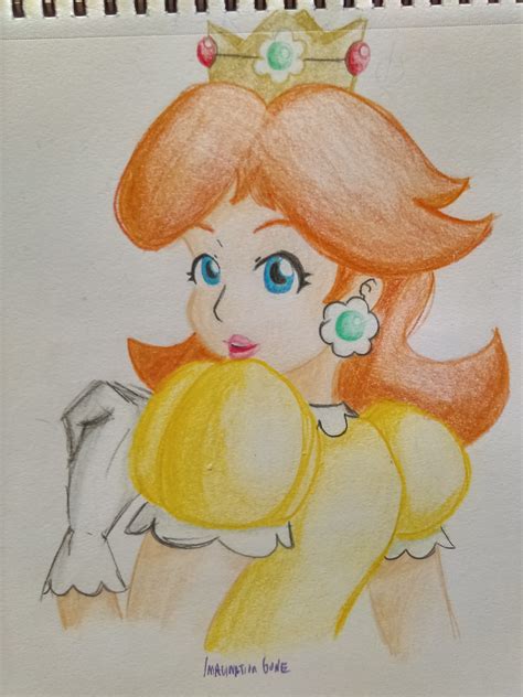 Princess Daisy - Color Pencil by ImaginationGone on Newgrounds