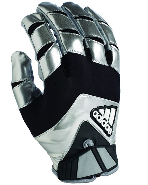 New Adidas Crazy Quick Football Receiver Gloves Adult Large Black/SIlv – PremierSports