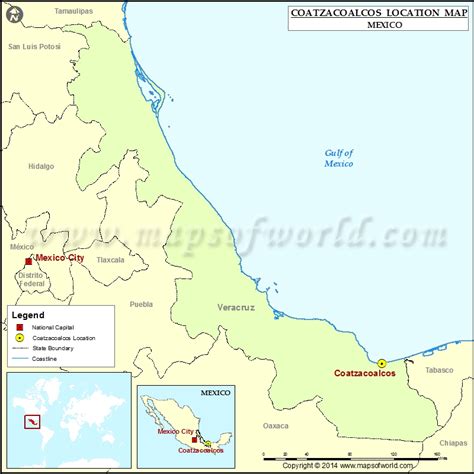 Where is Coatzacoalcos | Location of Coatzacoalcos in Mexico Map