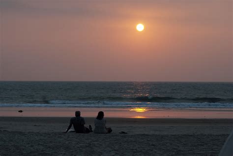 Couple On The Beach At Sunset Free Stock Photo - Public Domain Pictures