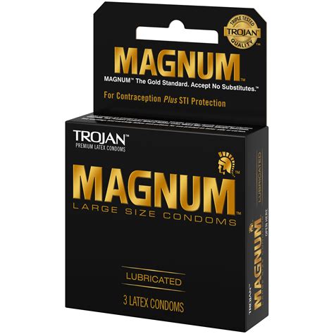 TROJAN Magnum Large Lubricated Latex Condoms, 3 Count - Walmart.com