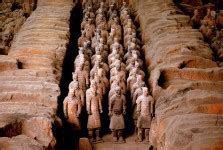 Exibit Of Ancient Clay Warriors Free Stock Photo - Public Domain Pictures