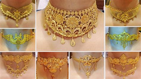 Latest Gold Choker Necklace Designs with weight And Price || Latest ...