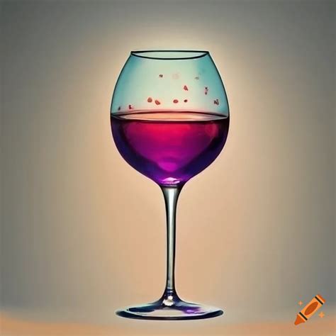 A wine glass on a table