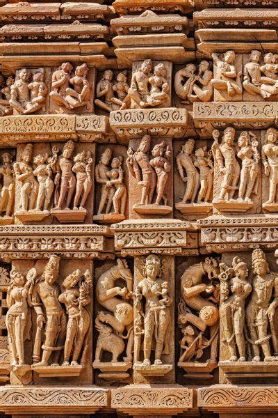 Sculptures on Khajuraho temples — Stock Image nel 2020