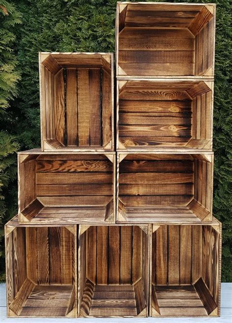 Amazing Wooden Crates Strong and Rustic Storage Fruit Apple - Etsy UK ...