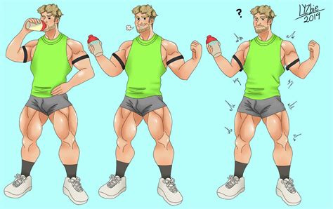 Reverse Muscle Growth Commission Part 1 by LYZbie on DeviantArt