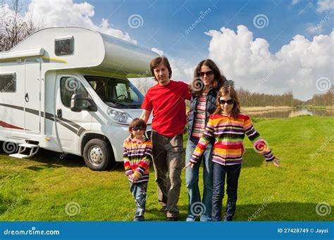 Family Vacation in Camping, Camper Trip Stock Image - Image of people ...