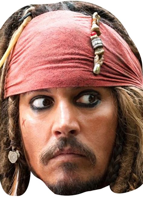 Pirates Johnny Depp celebrity Party Face Fancy Dress - Celebrity-Facemasks.com