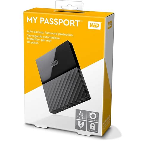 WD 4TB Black My Passport Portable External Hard Drive - USB 3.0 | I.T ...