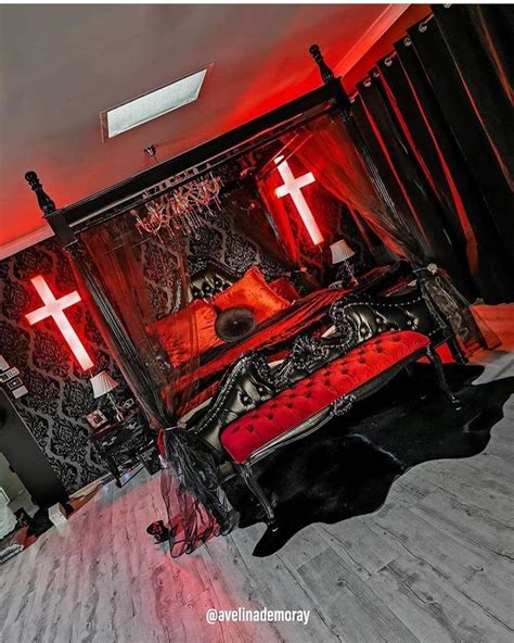 Pin by Kim Hülscher on Goth Home and decor | Gothic decor bedroom, Gothic room, Halloween bedroom