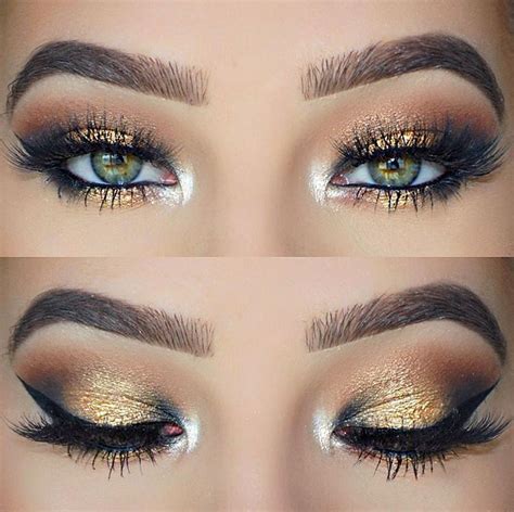 Pin de AD en Makeup | Maquillaje ojos dorados, Maquillaje ojos verdes, Sombras de ojos