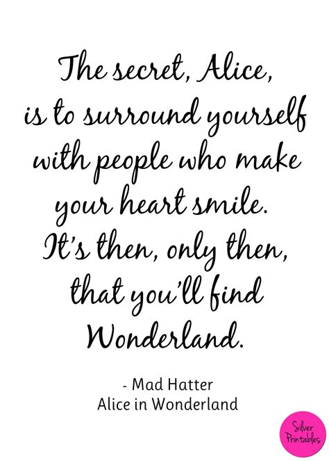 The Secret Alice Quote. Mad Hatter. Alice in Wonderland Quote. Book ...