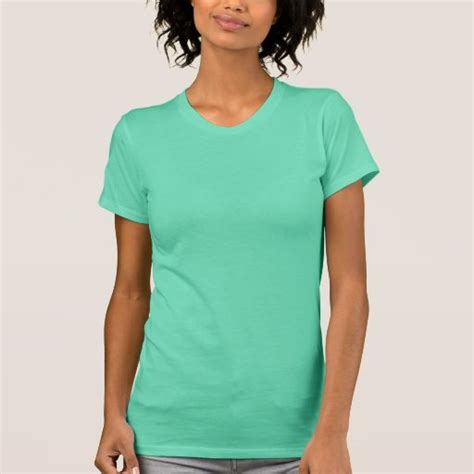Plain mint green t-shirt for women, ladies | Zazzle