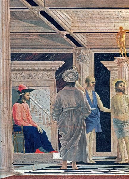 The Flagellation of Christ (detail), c.1465 - Piero della Francesca ...