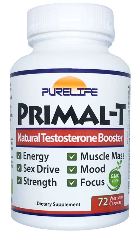 Purelife Primal-T – Natural Testosterone Booster for Men - Male ...