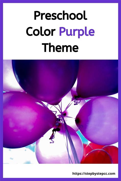 Preschool Color Purple | Preschool colors, Purple themes, Preschool color activities