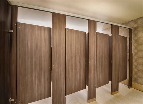 Ironwood Manufacturing laminate toilet partitions with zero sightline doors add privacy for ...