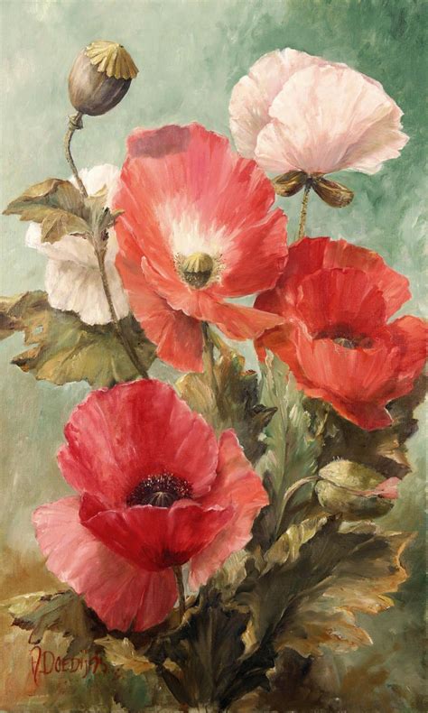 Poppy Flower Painting, Painting Canvases, Abstract Flower Painting, Watercolor Flowers Paintings ...