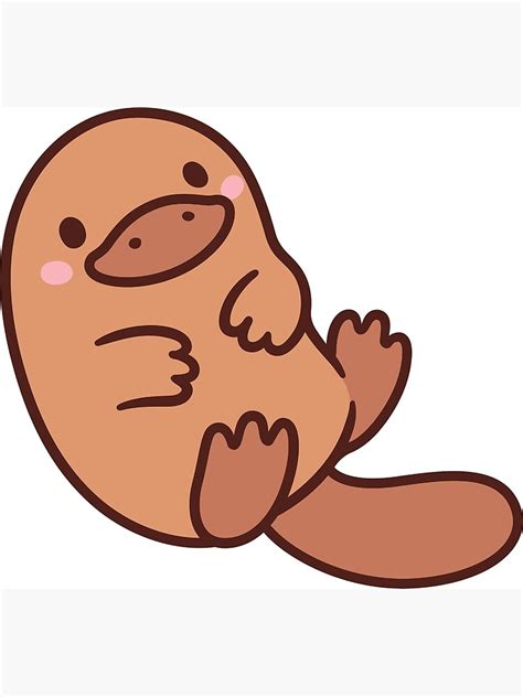 "Kawaii little Platypus cartoon" Art Print by irmirx | Redbubble