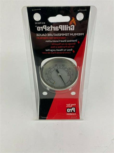 Temperature Gauge Thermometer BRINKMANN GRILL Smoker BBQ STAINLESS