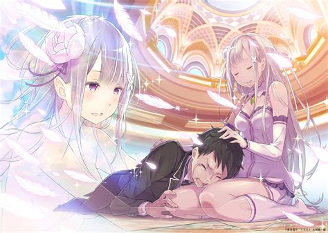 Re:Zero Subaru & Emilia HD Wallpaper by Gashin