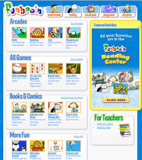 Funbrain / Lots of games for kids Educational Games For Kids, Educational Websites, Unschooling ...