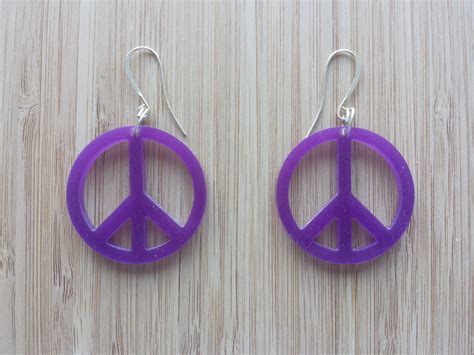 Earrings - Peace Symbol - Obrary