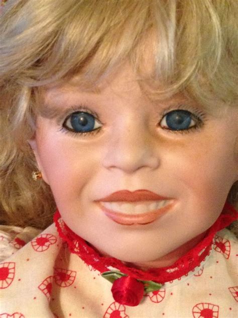 Artisan Porcelain Doll Blue Ribbon Award Beverly Tucker Blonde Hair Red Heart | eBay