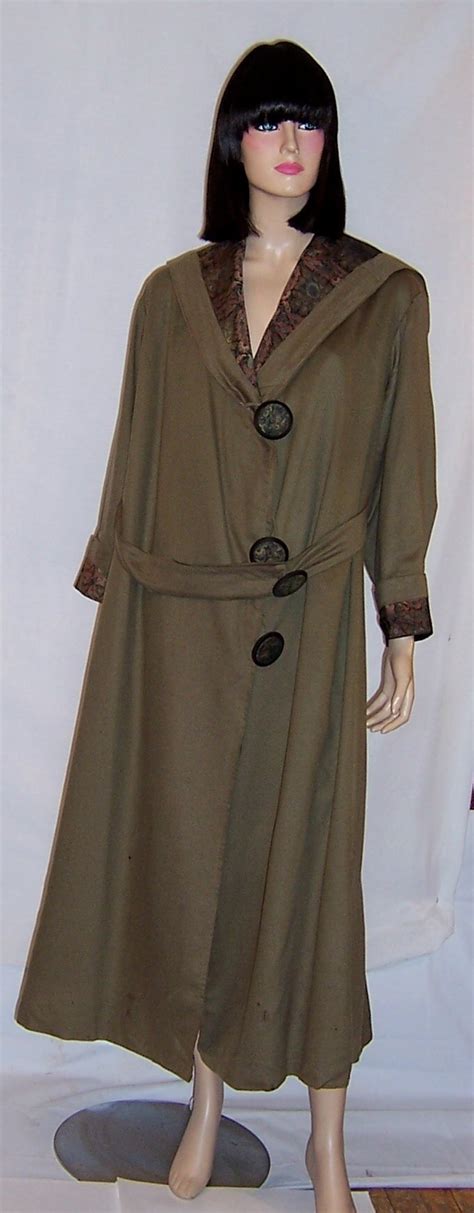 Edwardian Loden Green, Single-Breasted Coat with Tapestry Collar & from patriciajonsfinest on ...