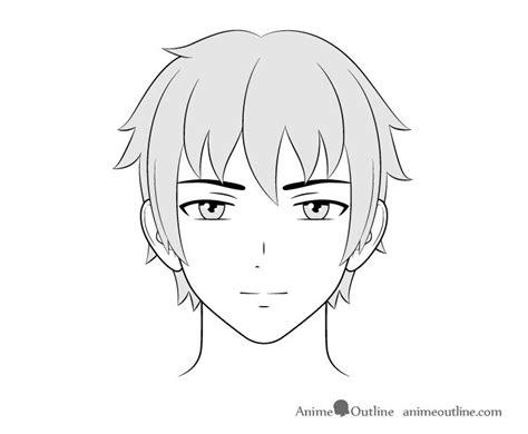 How to Draw Male Anime Characters Step by Step - AnimeOutline | Guy ...