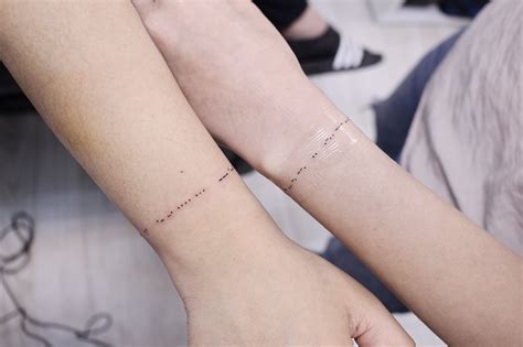 Morse Code Tattoo for Couples