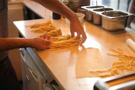 Premium Photo | Handmade fresh pasta making process