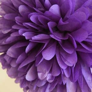 PURPLE Tissue Paper Pom - Etsy