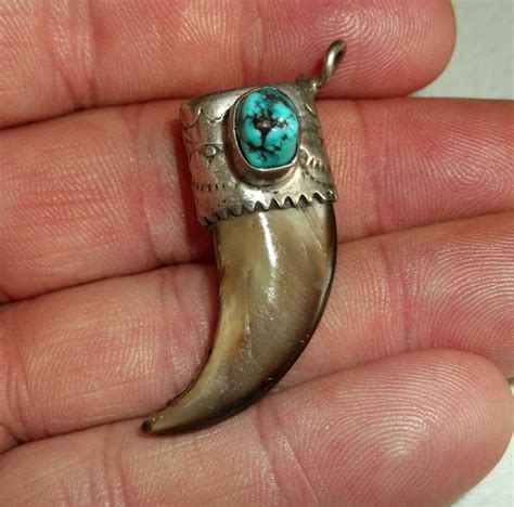 Rare Color Large Real Bear Claw Pendant Native American | Etsy