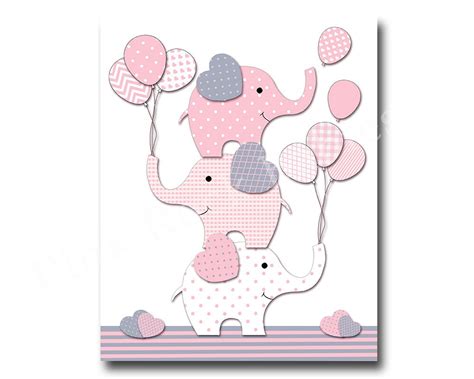 Pink nursery wall decor baby girl room wall art nursery pink