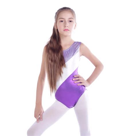 Newest Gymnastic Leotards Kids Ribbon Sleeveless Dance Leotards for Kid Girls Training Biketard ...