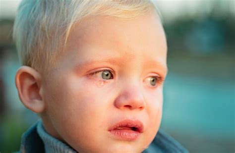 Premium Photo | Little boy with tears close up defocused background Emotional sad baby Toddler ...