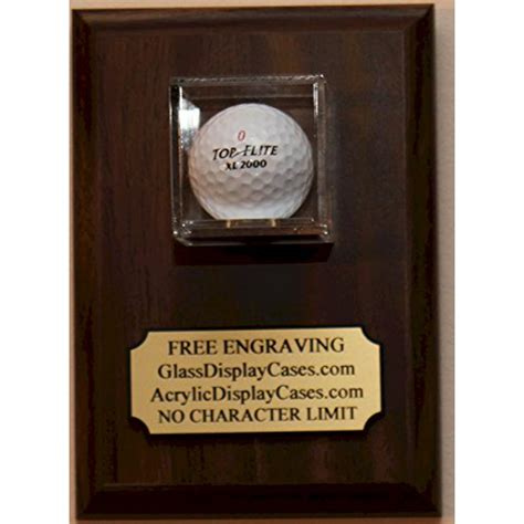 Golf Ball Personalized Hole In One - Eagle - Best Round - Game Wall Mount Display Case Holder ...