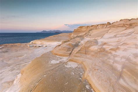 Volcanic Rock Formations On Sarakiniko Beach On Milos Island, Greece ...